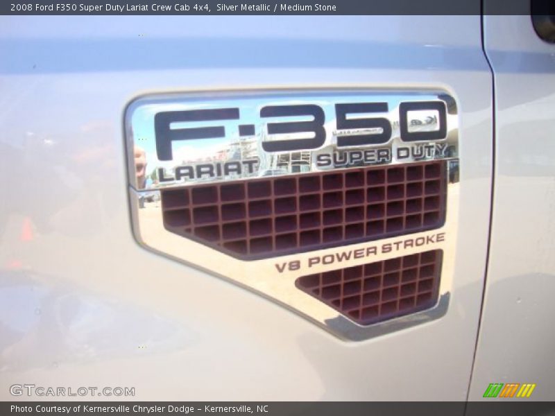 Silver Metallic / Medium Stone 2008 Ford F350 Super Duty Lariat Crew Cab 4x4