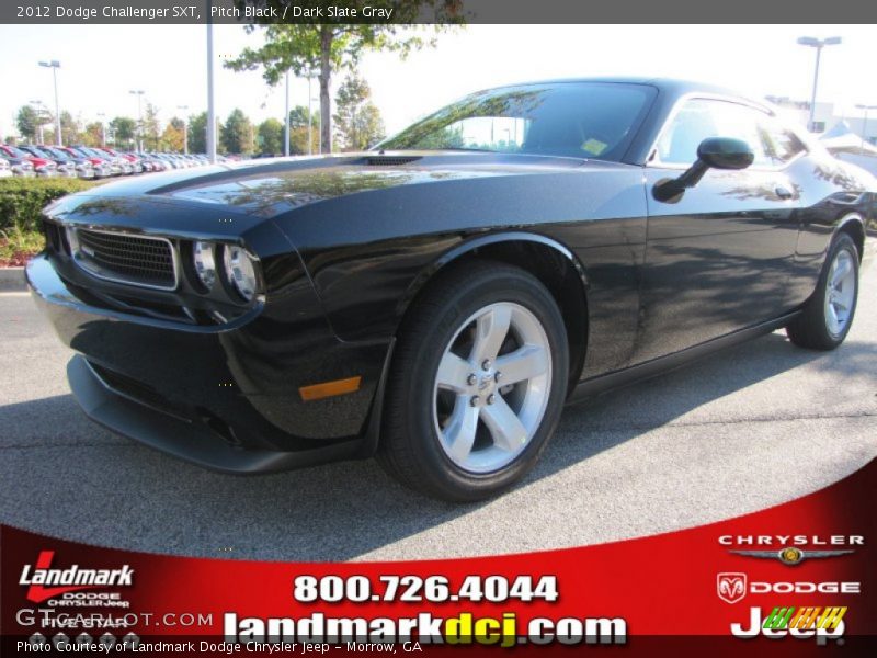 Pitch Black / Dark Slate Gray 2012 Dodge Challenger SXT