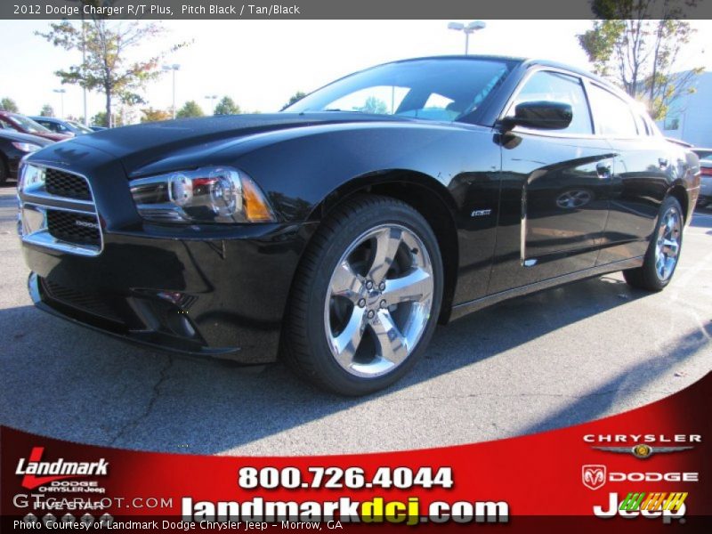 Pitch Black / Tan/Black 2012 Dodge Charger R/T Plus