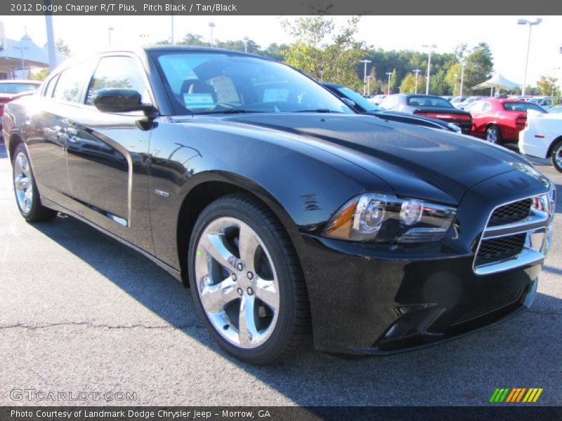 Pitch Black / Tan/Black 2012 Dodge Charger R/T Plus