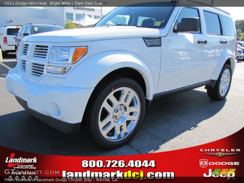 Bright White / Dark Slate Gray 2011 Dodge Nitro Heat