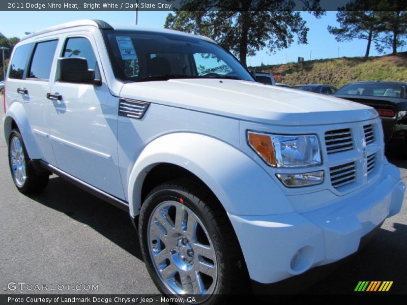 Bright White / Dark Slate Gray 2011 Dodge Nitro Heat