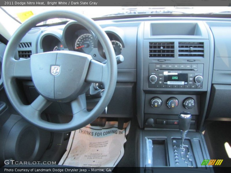 Bright White / Dark Slate Gray 2011 Dodge Nitro Heat