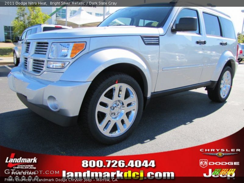 Bright Silver Metallic / Dark Slate Gray 2011 Dodge Nitro Heat