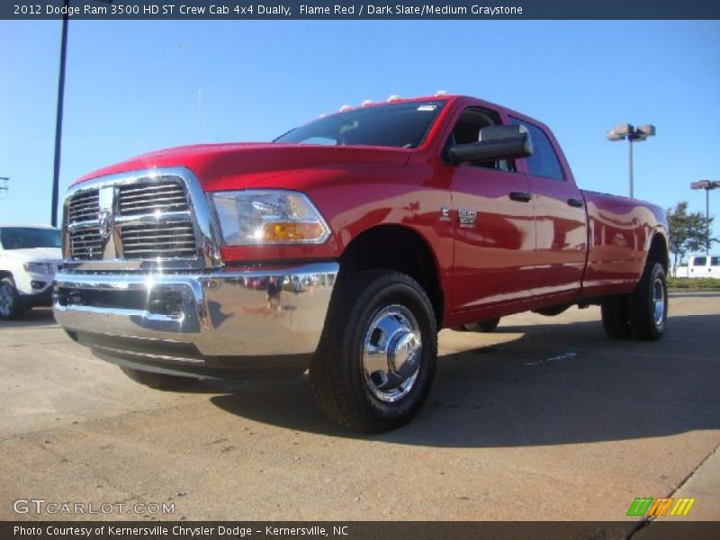 Flame Red / Dark Slate/Medium Graystone 2012 Dodge Ram 3500 HD ST Crew Cab 4x4 Dually