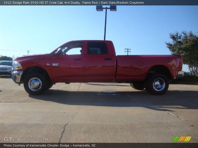 Flame Red / Dark Slate/Medium Graystone 2012 Dodge Ram 3500 HD ST Crew Cab 4x4 Dually