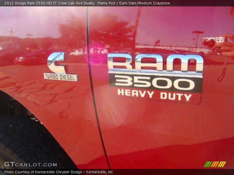 Flame Red / Dark Slate/Medium Graystone 2012 Dodge Ram 3500 HD ST Crew Cab 4x4 Dually