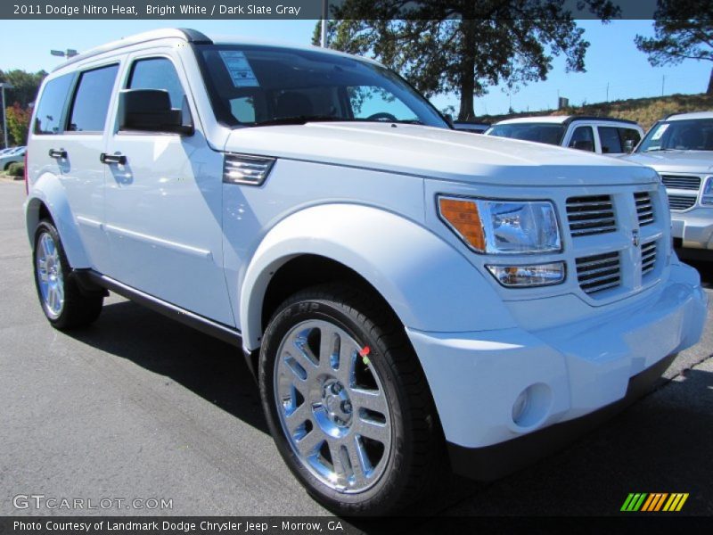 Bright White / Dark Slate Gray 2011 Dodge Nitro Heat