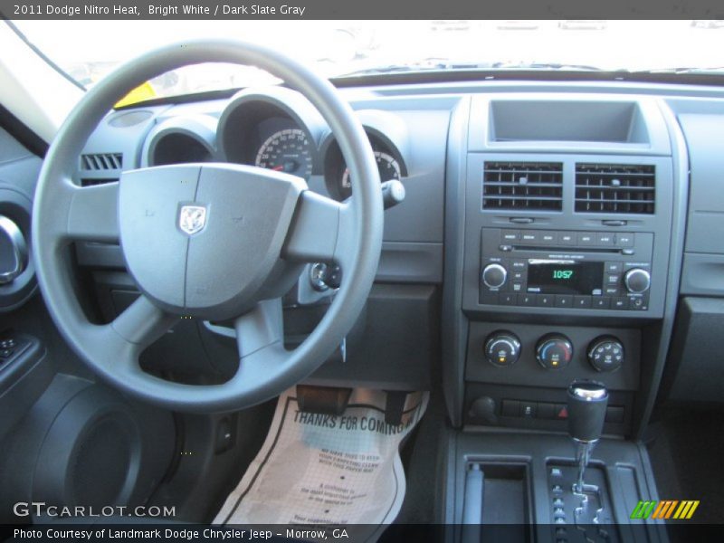 Bright White / Dark Slate Gray 2011 Dodge Nitro Heat