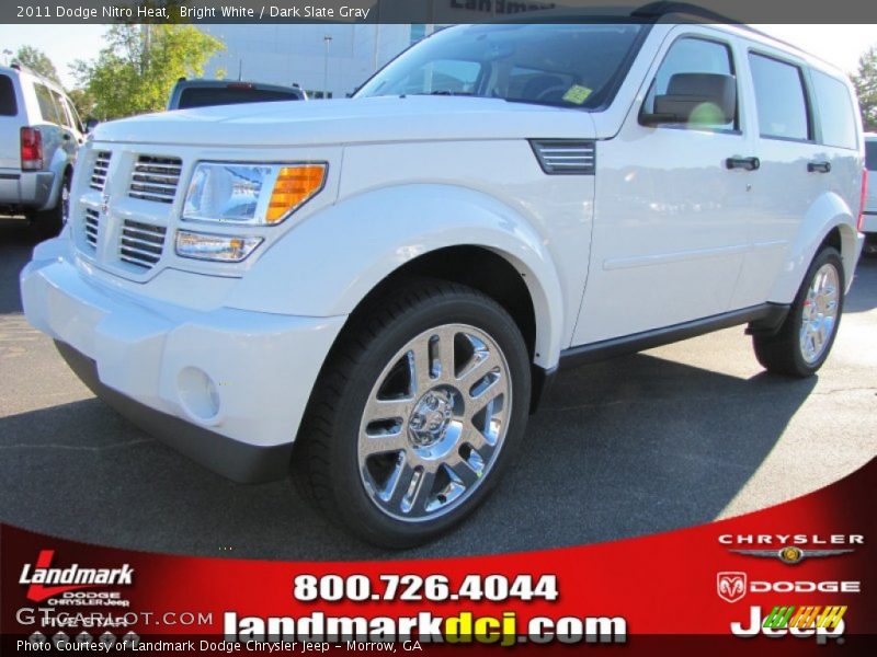 Bright White / Dark Slate Gray 2011 Dodge Nitro Heat