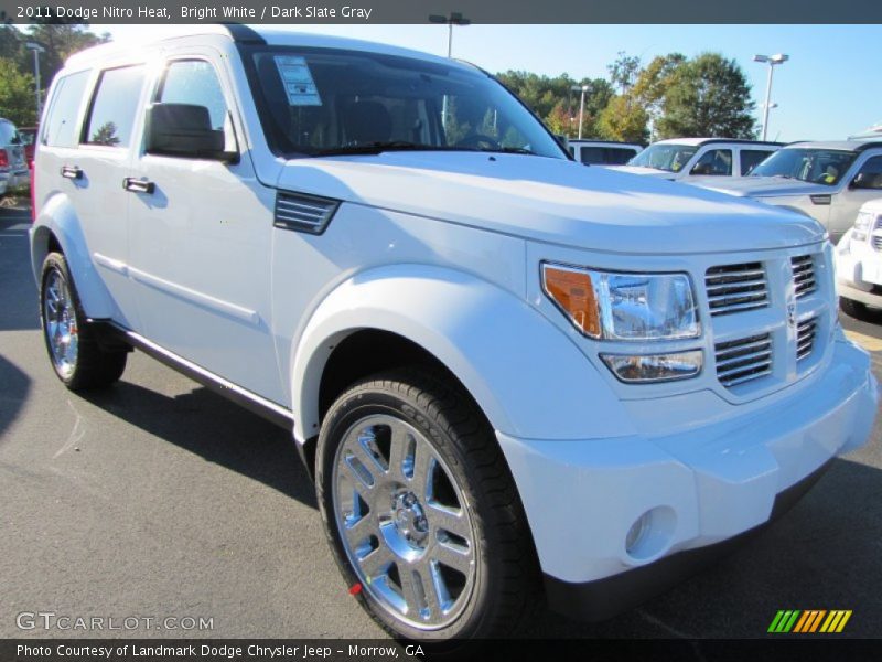 Bright White / Dark Slate Gray 2011 Dodge Nitro Heat