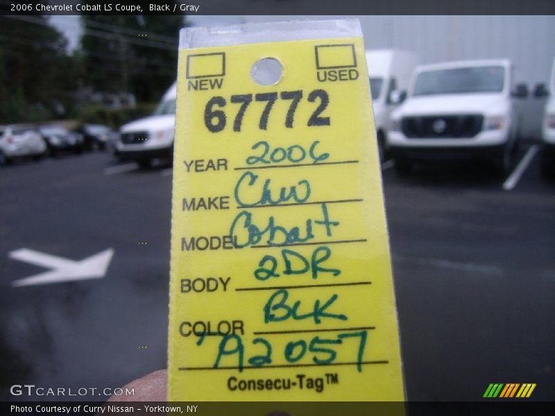 Black / Gray 2006 Chevrolet Cobalt LS Coupe