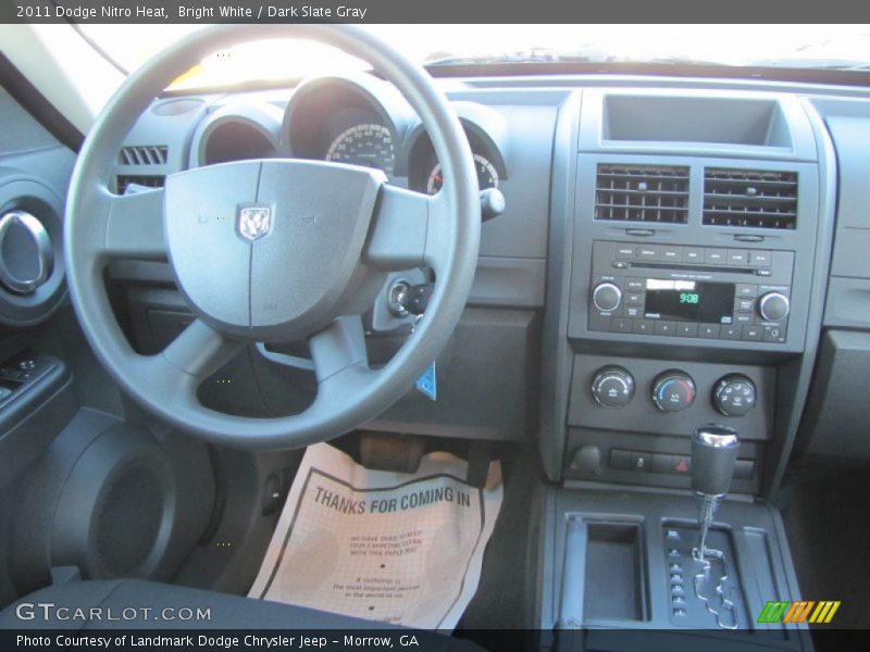 Bright White / Dark Slate Gray 2011 Dodge Nitro Heat