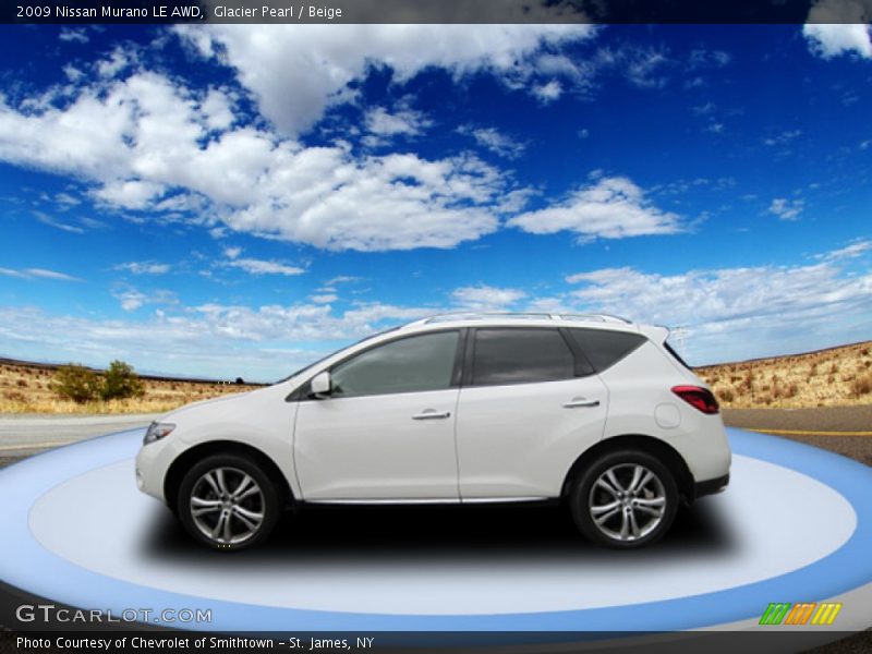 Glacier Pearl / Beige 2009 Nissan Murano LE AWD