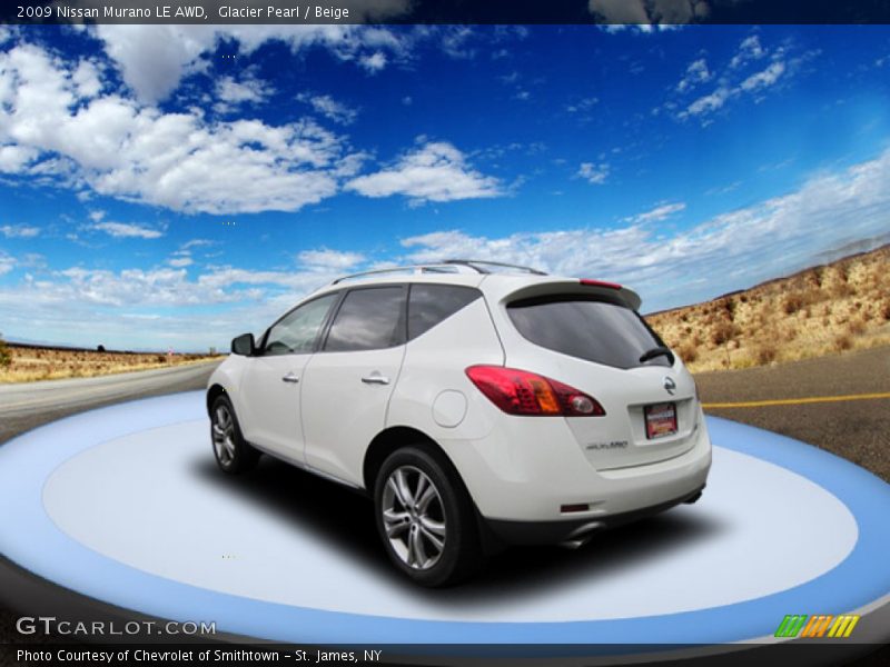 Glacier Pearl / Beige 2009 Nissan Murano LE AWD