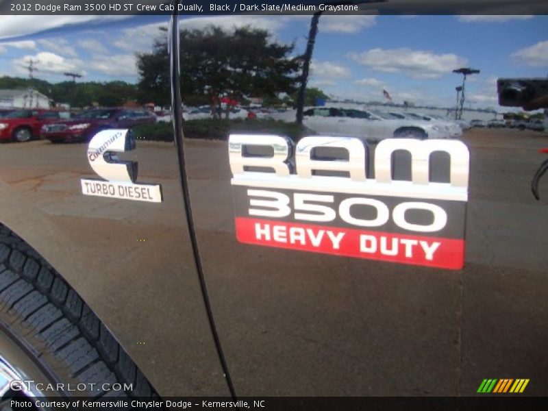 Black / Dark Slate/Medium Graystone 2012 Dodge Ram 3500 HD ST Crew Cab Dually