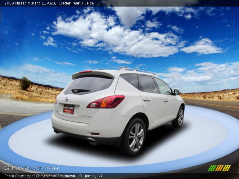 Glacier Pearl / Beige 2009 Nissan Murano LE AWD