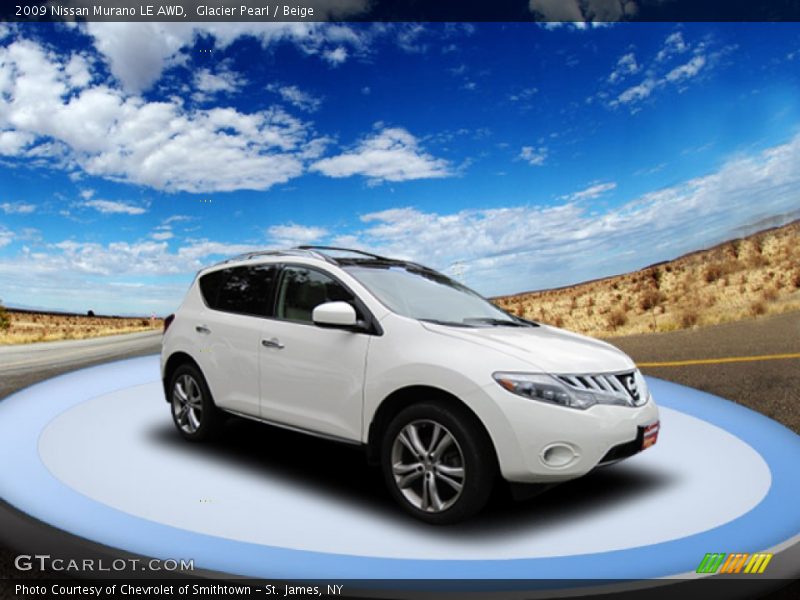 Glacier Pearl / Beige 2009 Nissan Murano LE AWD