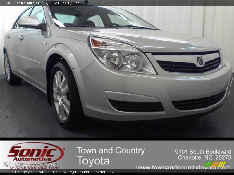 Silver Pearl / Tan 2008 Saturn Aura XE 3.5