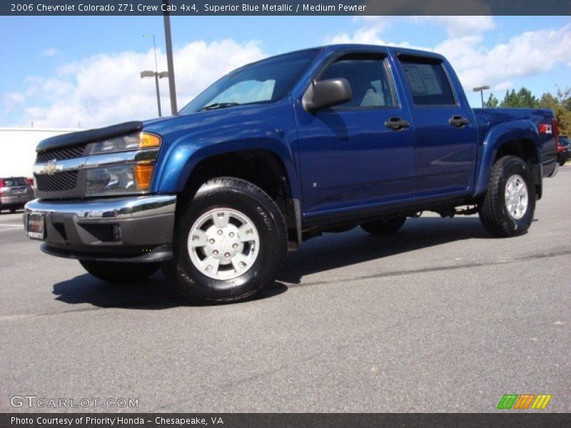 Superior Blue Metallic / Medium Pewter 2006 Chevrolet Colorado Z71 Crew Cab 4x4