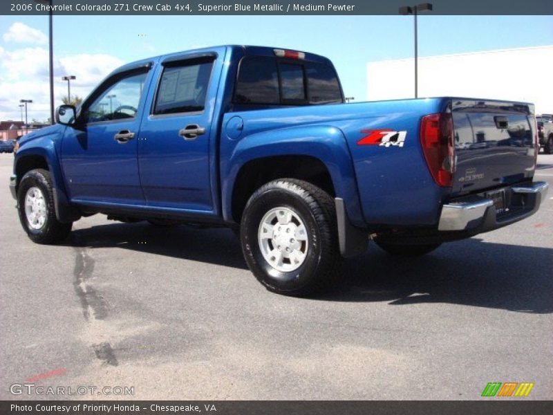 Superior Blue Metallic / Medium Pewter 2006 Chevrolet Colorado Z71 Crew Cab 4x4