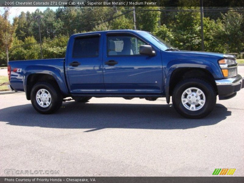 Superior Blue Metallic / Medium Pewter 2006 Chevrolet Colorado Z71 Crew Cab 4x4