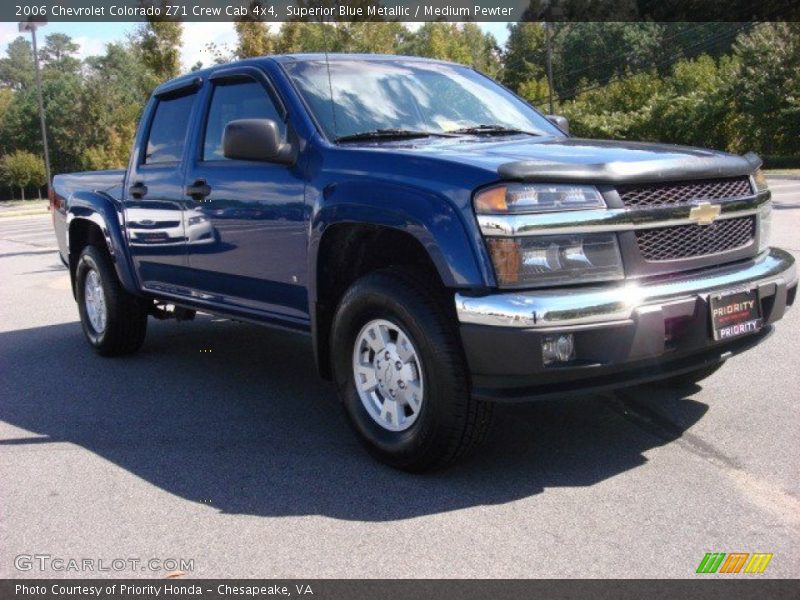 Superior Blue Metallic / Medium Pewter 2006 Chevrolet Colorado Z71 Crew Cab 4x4