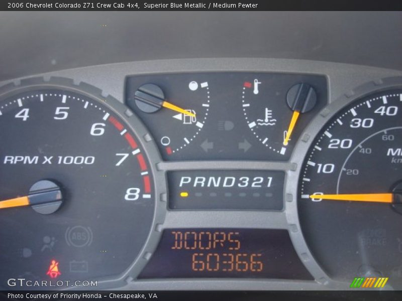 Superior Blue Metallic / Medium Pewter 2006 Chevrolet Colorado Z71 Crew Cab 4x4