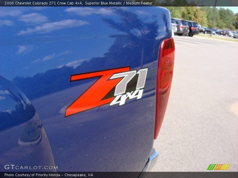 Superior Blue Metallic / Medium Pewter 2006 Chevrolet Colorado Z71 Crew Cab 4x4