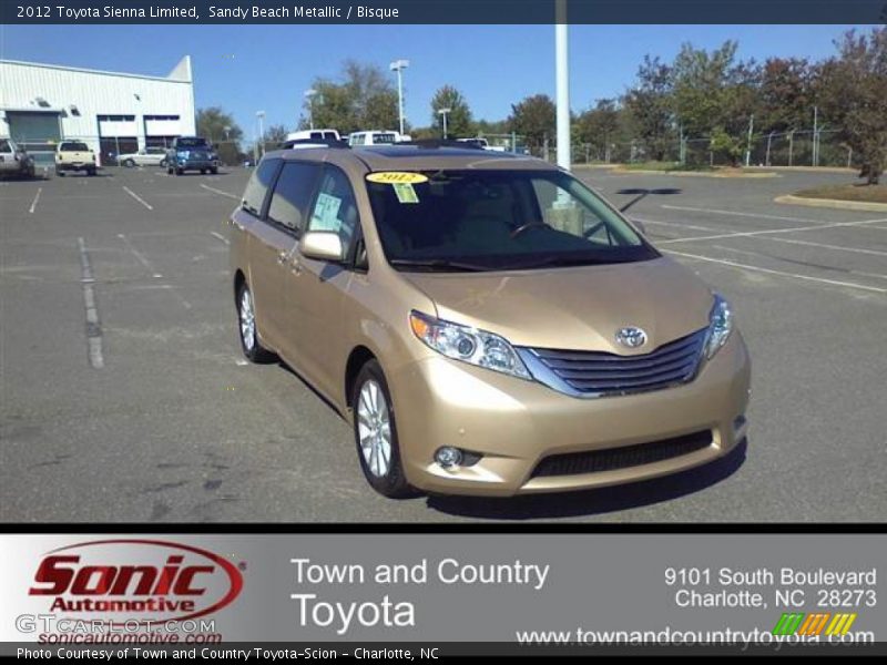 Sandy Beach Metallic / Bisque 2012 Toyota Sienna Limited