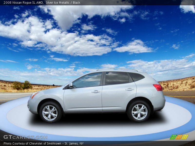 Silver Ice Metallic / Black 2008 Nissan Rogue SL AWD