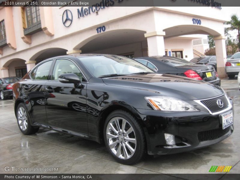 Obsidian Black / Ecru Beige 2010 Lexus IS 250