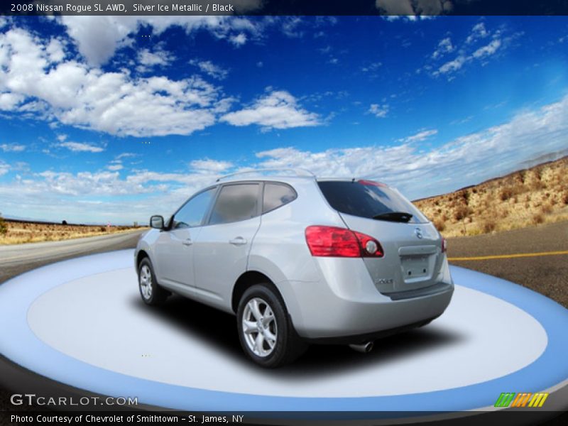 Silver Ice Metallic / Black 2008 Nissan Rogue SL AWD