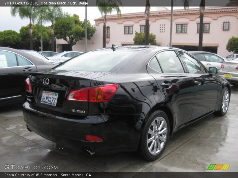 Obsidian Black / Ecru Beige 2010 Lexus IS 250
