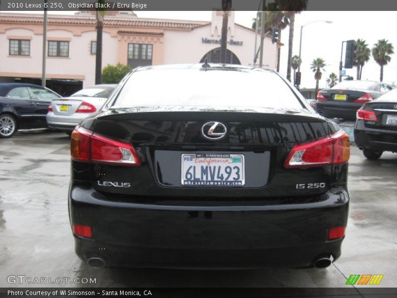 Obsidian Black / Ecru Beige 2010 Lexus IS 250