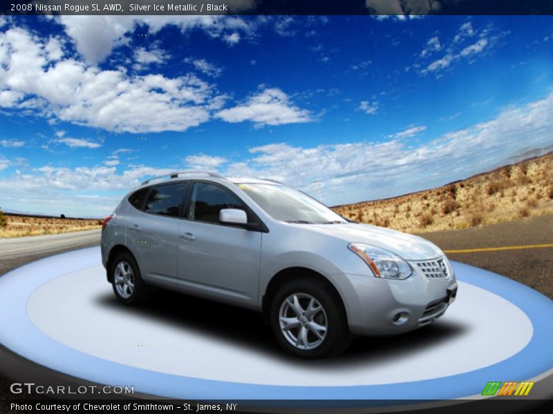 Silver Ice Metallic / Black 2008 Nissan Rogue SL AWD
