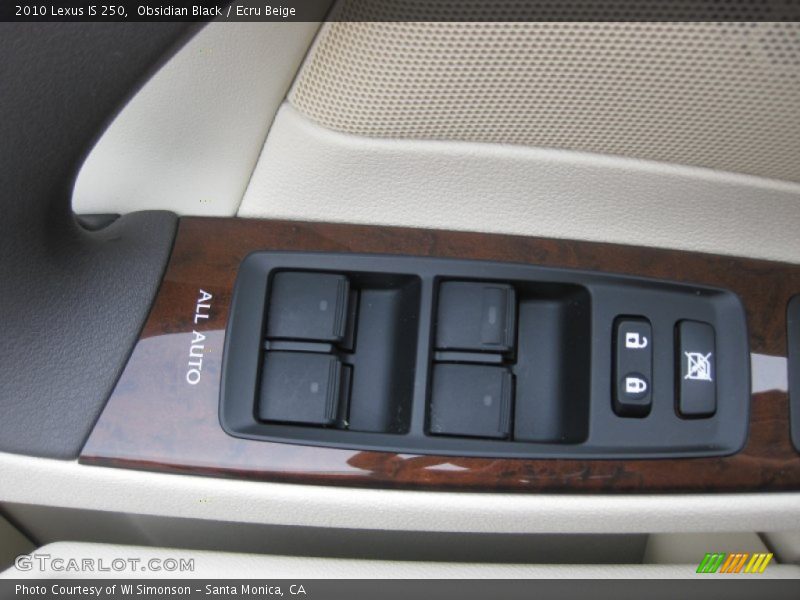 Obsidian Black / Ecru Beige 2010 Lexus IS 250