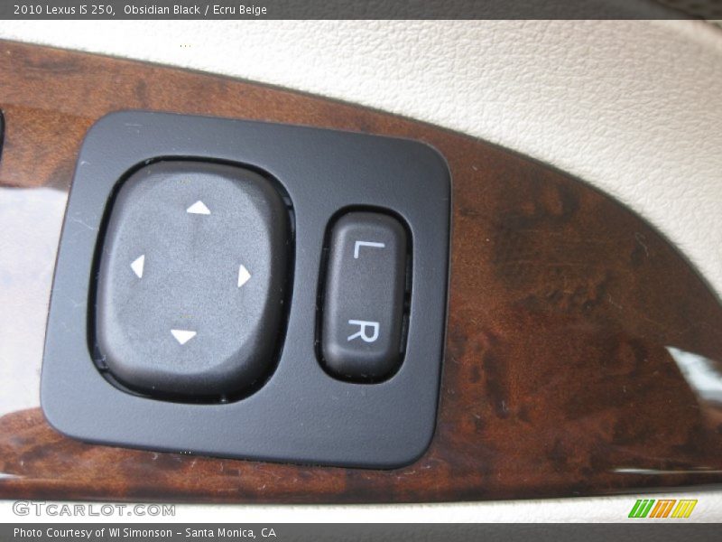Obsidian Black / Ecru Beige 2010 Lexus IS 250