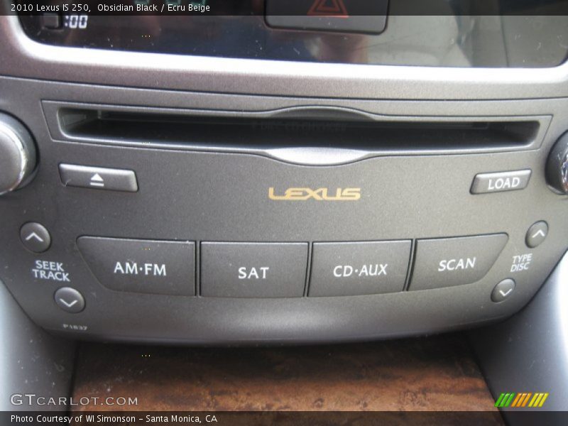 Audio System of 2010 IS 250