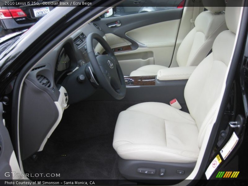  2010 IS 250 Ecru Beige Interior