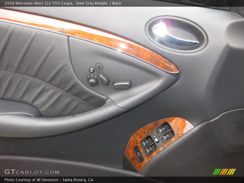 Steel Grey Metallic / Black 2009 Mercedes-Benz CLK 550 Coupe