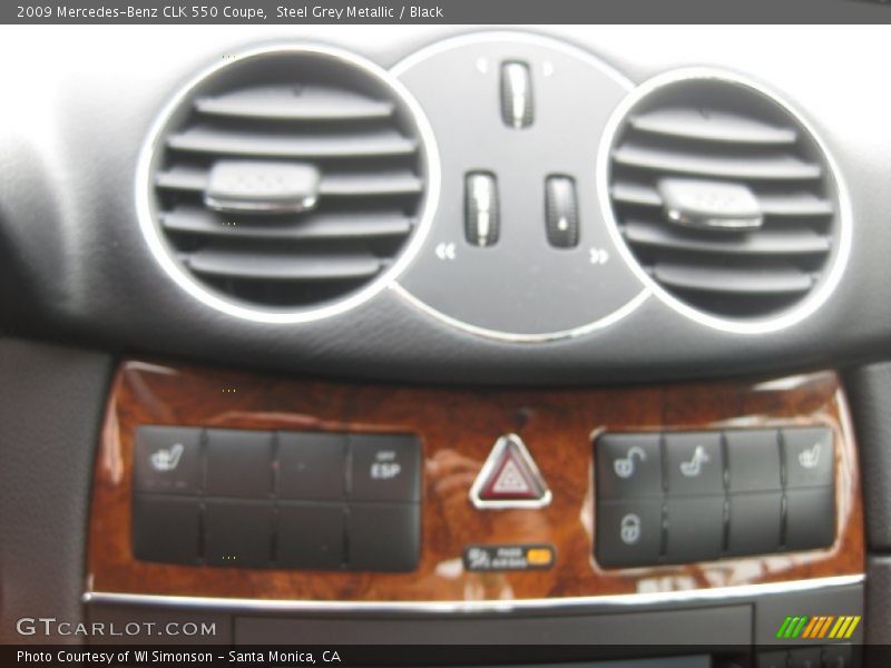 Steel Grey Metallic / Black 2009 Mercedes-Benz CLK 550 Coupe