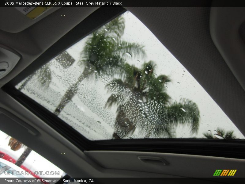 Steel Grey Metallic / Black 2009 Mercedes-Benz CLK 550 Coupe