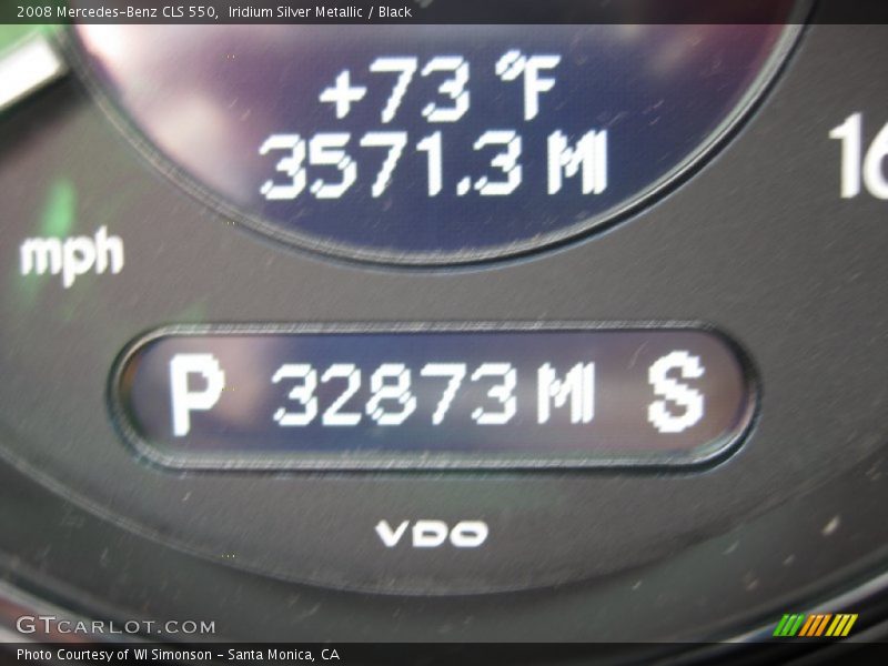 Iridium Silver Metallic / Black 2008 Mercedes-Benz CLS 550