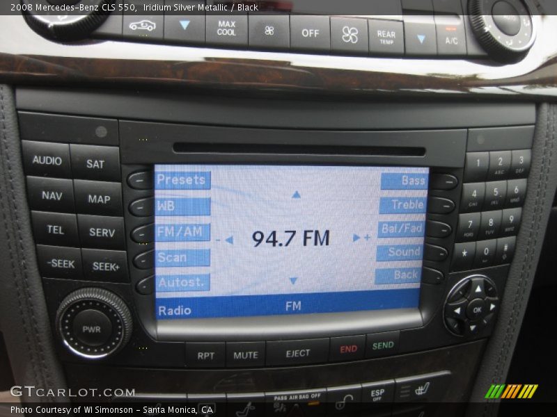 Iridium Silver Metallic / Black 2008 Mercedes-Benz CLS 550