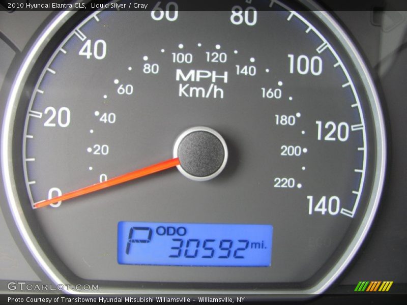 Liquid Silver / Gray 2010 Hyundai Elantra GLS