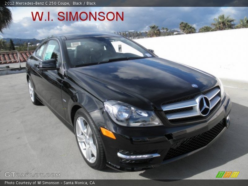 Black / Black 2012 Mercedes-Benz C 250 Coupe