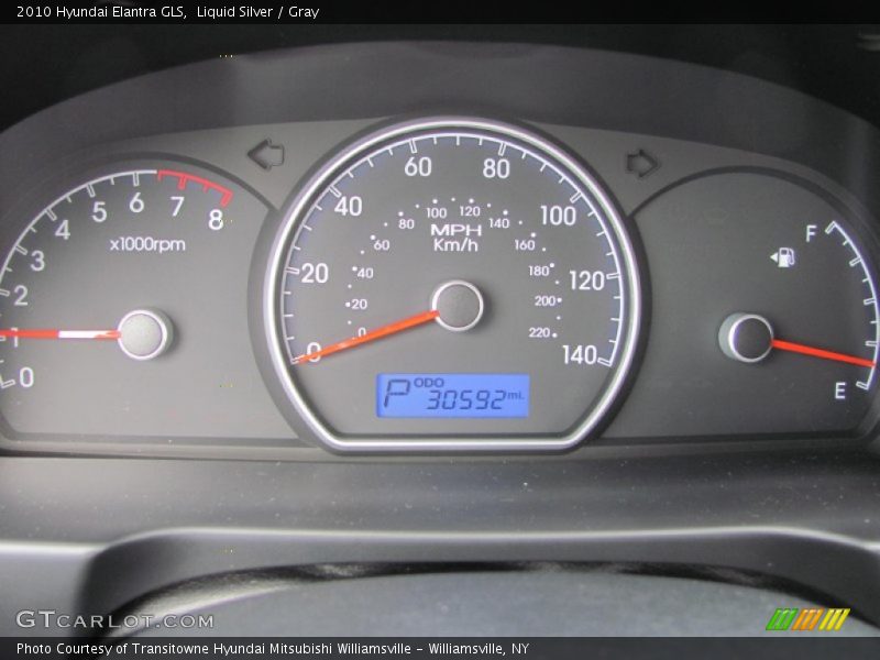 Liquid Silver / Gray 2010 Hyundai Elantra GLS