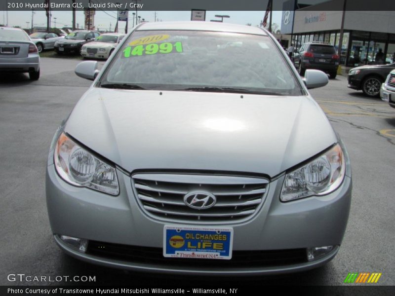 Liquid Silver / Gray 2010 Hyundai Elantra GLS