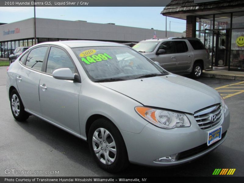 Liquid Silver / Gray 2010 Hyundai Elantra GLS